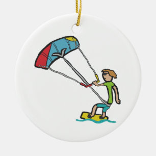 Kiteboarding Keramik Ornament