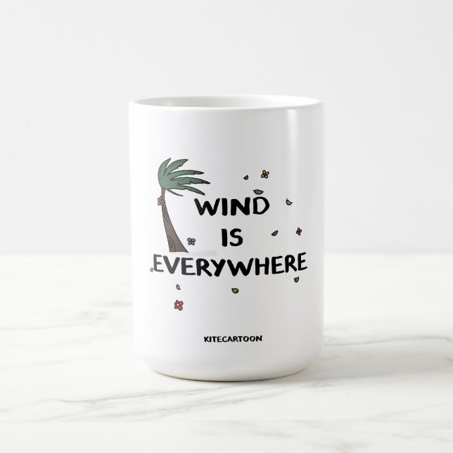 Kiteboarding/kitesurfing - Der Wind ist überall Kaffeetasse (Mittel)