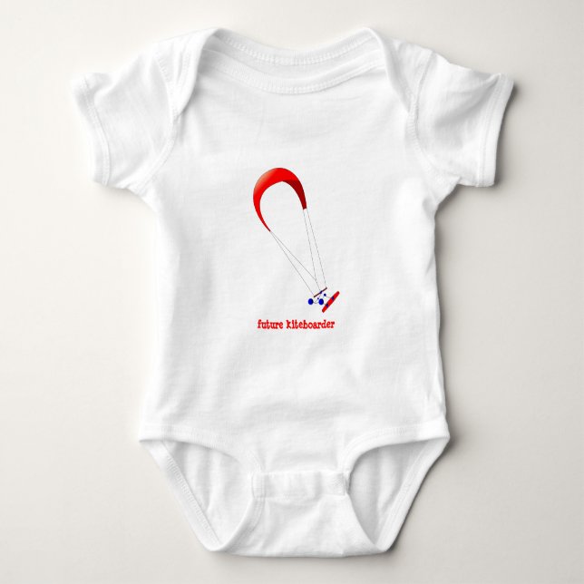 Kiteboarding Kitesurfing Geschenke Baby Strampler (Vorderseite)
