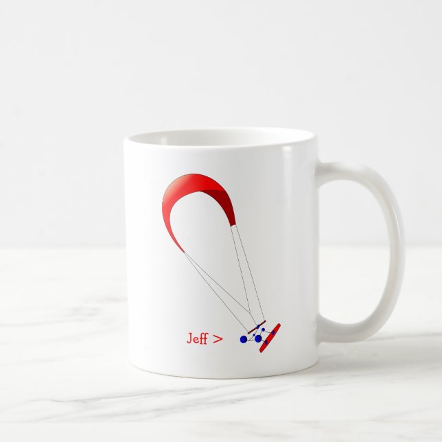 Kiteboarding Kitesurfing Geschenke Kaffeetasse (Rechts)