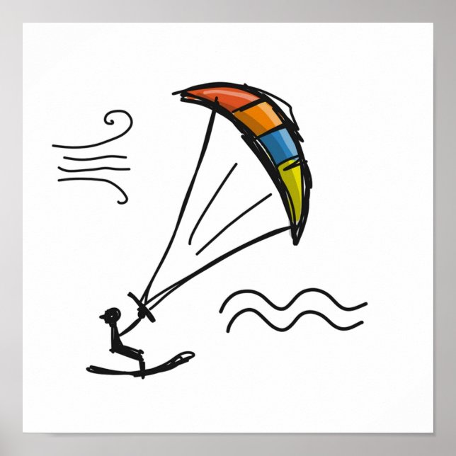 Kiteboarding Poster (Vorne)