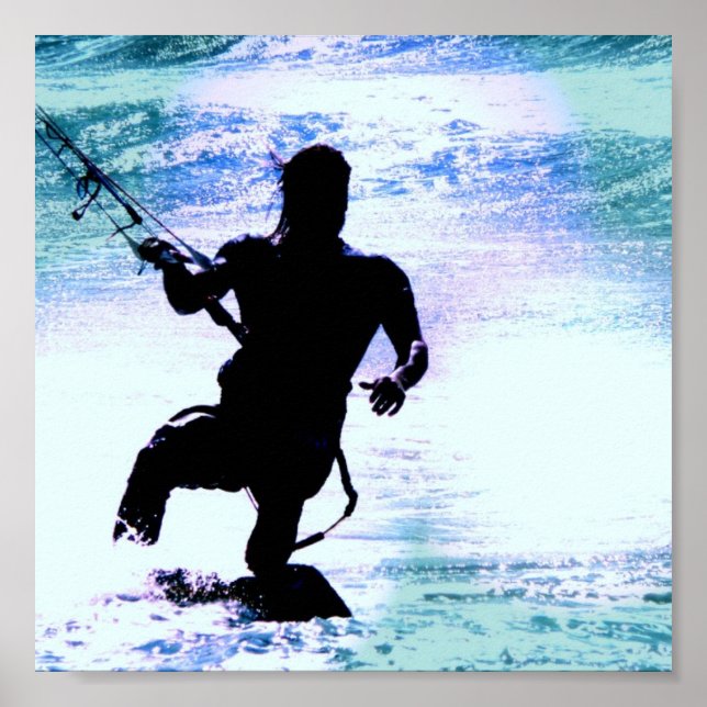 Kiteboarding Poster Print (Vorne)