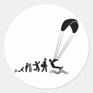 Kiteboarding Runder Aufkleber