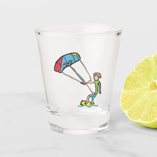 Kiteboarding Schnapsglas (Vorderseite)