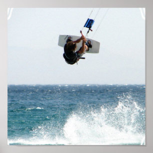 Kiteboarding Sprungs-Plakat-Druck Poster