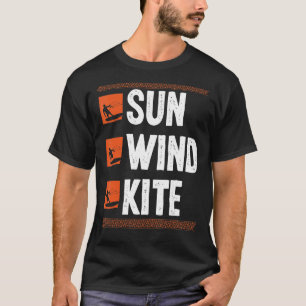 Kiteboarding Vintage Sund Wind Drachen Kitesurfing T-Shirt