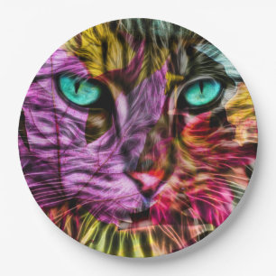 Kitekatze Herbstlaub Künstlerisches Design Pappteller