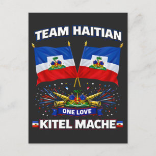 Kitel Mache Haiti One Love Flagge Postkarte