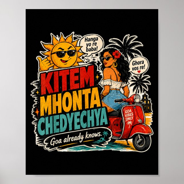 Kitem Mhonta Chedyechya Goa Vibes Poster (Vorne)
