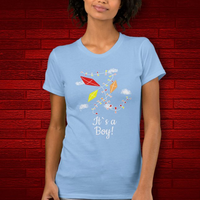 Kites in Sky Blue Es ist eine Baby-Dusche T-Shirt (Von Creator hochgeladen)