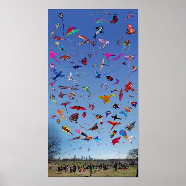 Kites Kites im Himmel Poster (Vorne)