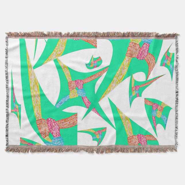Kites of Connection Throw Blanket Decke (Vorderseite)