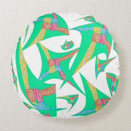 Kites of Connection Throw Pillow, Round Pillow Rundes Kissen