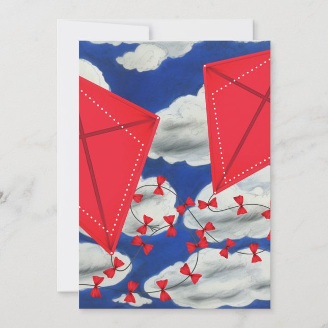 Kites und Klouds Feiertagskarte (Vorderseite)