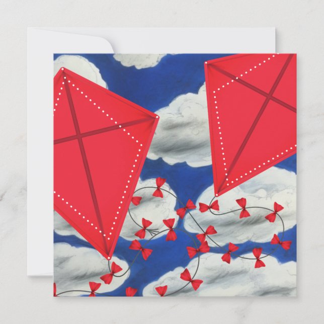 Kites und Klouds Feiertagskarte (Vorderseite)