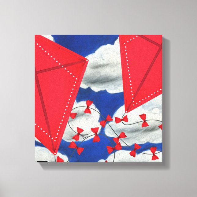 Kites und Klouds Leinwanddruck (Vorderseite)