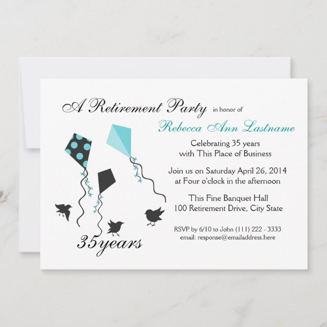 Kites und Vogelschutz Einladung (Vorderseite)