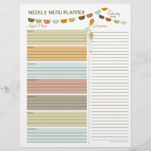 Kites Weekly Menu Planner Flyer