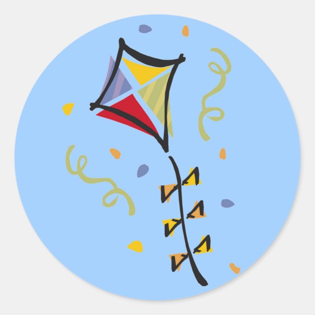 Kiteschirme und Geschenke Runder Aufkleber (Vorderseite)