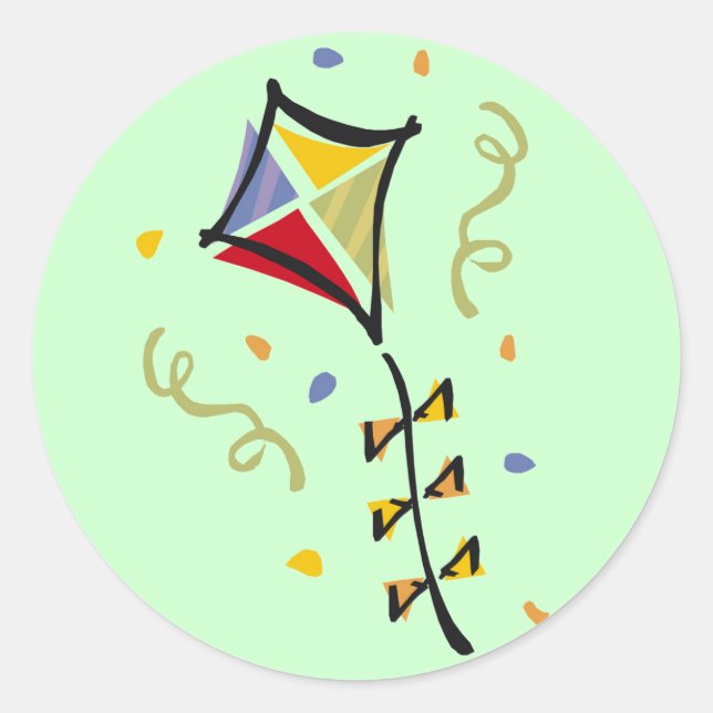 Kiteschirme und Geschenke Runder Aufkleber (Vorderseite)