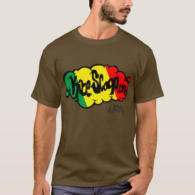Kitescoop Rasta Wolke T-Shirt (Vorderseite)