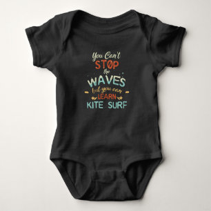 Kitesurf Kitesurfen Stopp Waves Surfen Windsurfen Baby Strampler