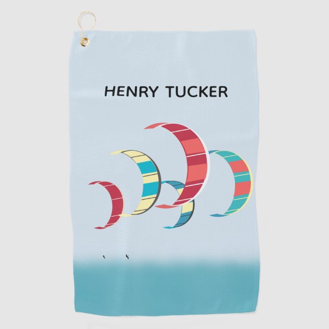 Kitesurfen Golfhandtuch (Vorderseite)