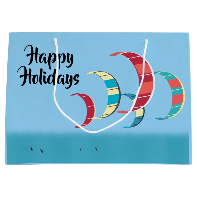 Kitesurfen Große Geschenktüte (Vorderseite)