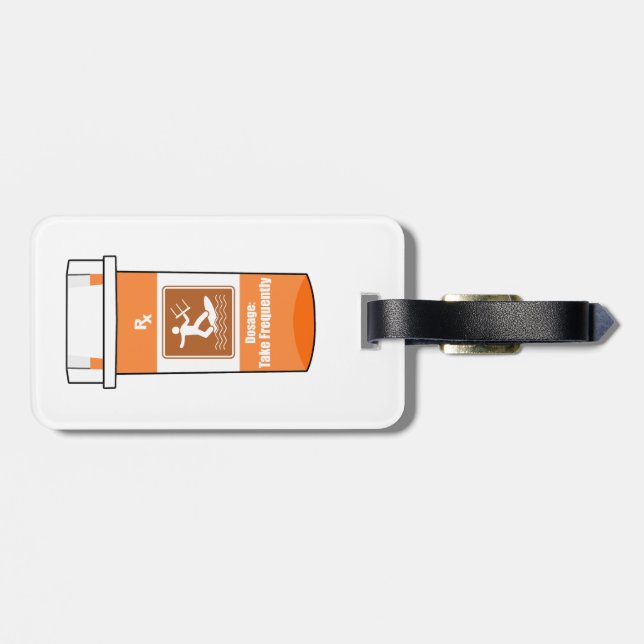 Kitesurfen ist mein Medikament Gepäckanhänger (Rückseite horizontal)