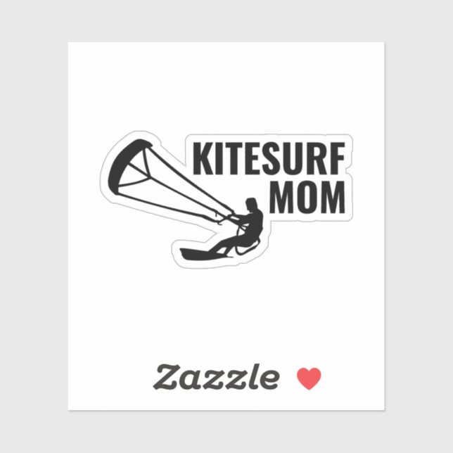 Kitesurfen Kiteboarding Kite Reiten Mama Aufkleber (Blatt)