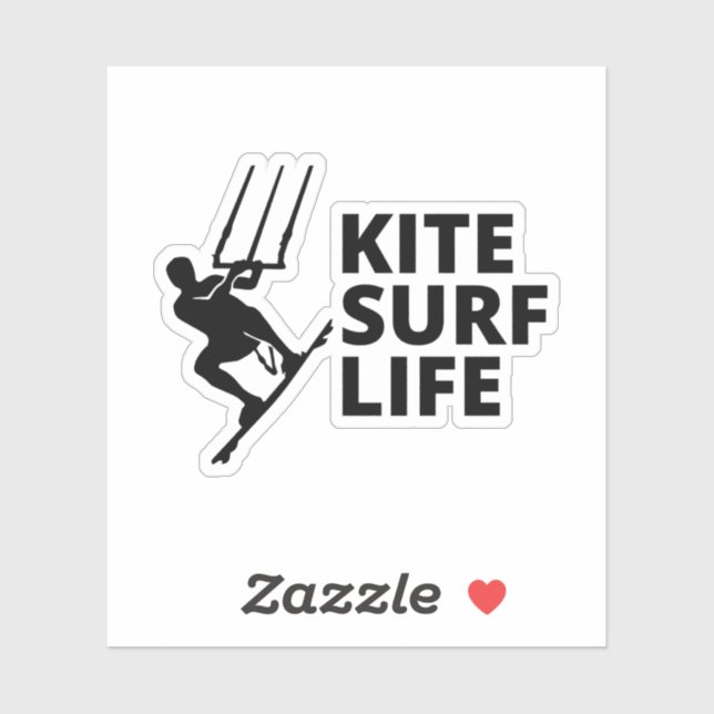 Kitesurfen Kiteboarding Kitesurfen Reiten Windspor Aufkleber (Blatt)