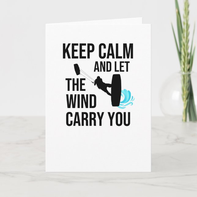 Kitesurfen Kiteboarding Kitesurfer Kiteboarder Karte (Vorderseite)