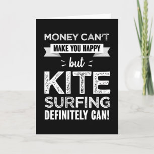 Kitesurfen macht glücklich Funny Geschenk Karte