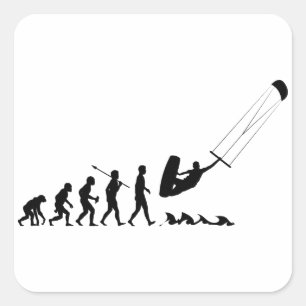 Kitesurfen Quadratischer Aufkleber