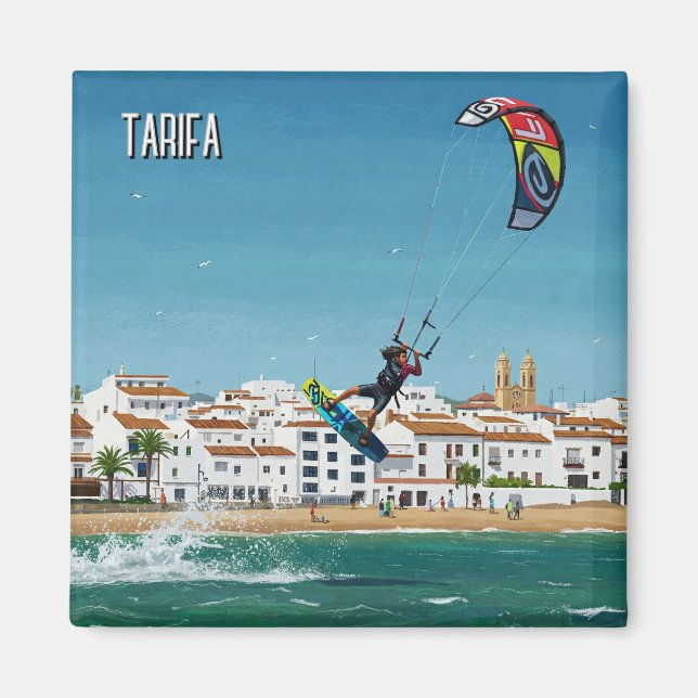Kitesurfen Tarifa Spanien Magnet (Vorne)