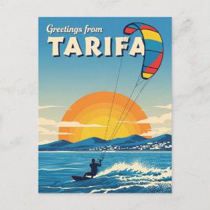 Kitesurfen Tarifa Spanien Postkarte