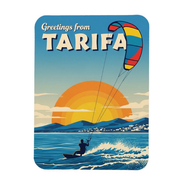 Kitesurfen Tarifa Spanien Reise Magnet (Vertikal)