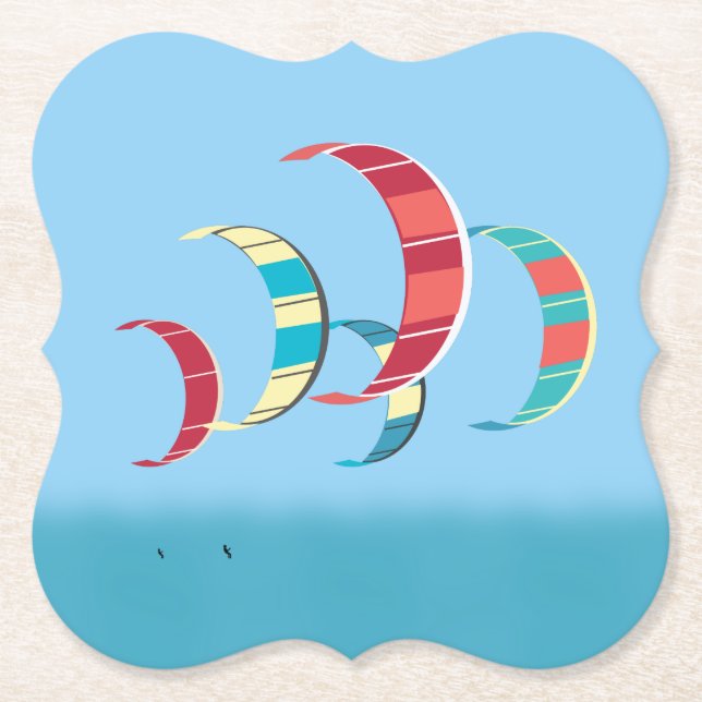 Kitesurfen Untersetzer (Vorderseite)
