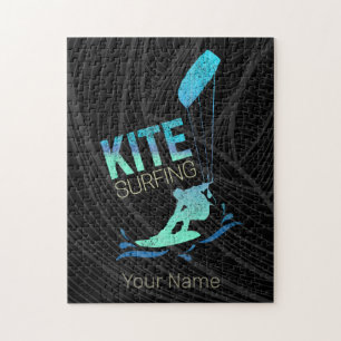 Kitesurfen Vintag Kiteboarder Kitesurfen Puzzle