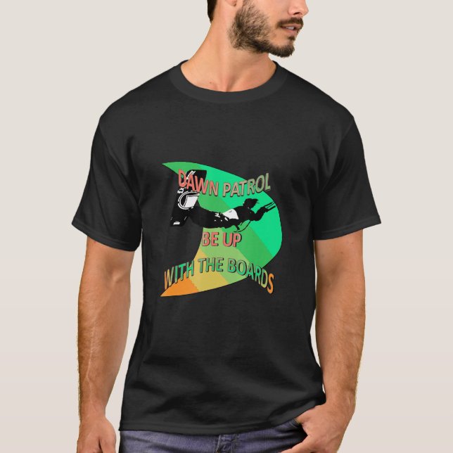 Kitesurfer Action Extreme Sport Green und Orange A T-Shirt (Vorderseite)