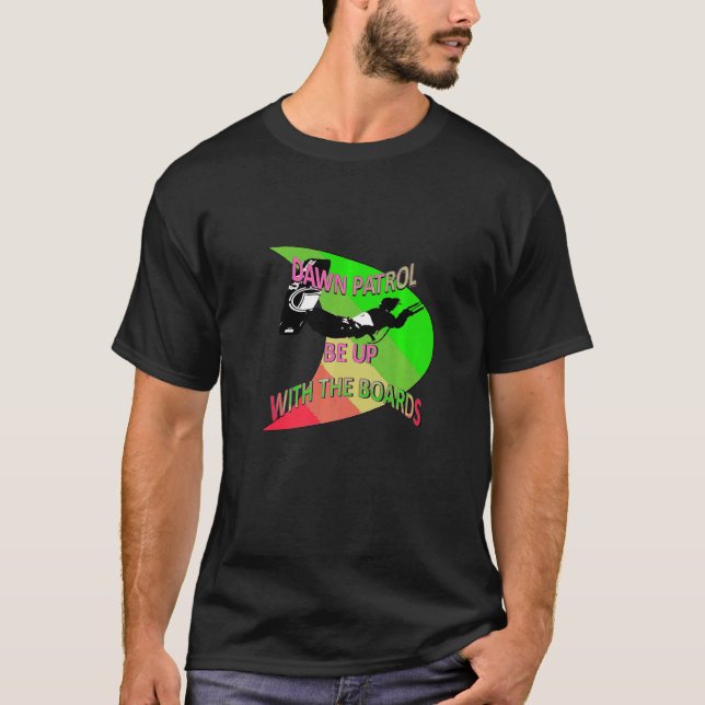 Kitesurfer Action Extreme Sport Rosa Grün T-Shirt (Vorderseite)