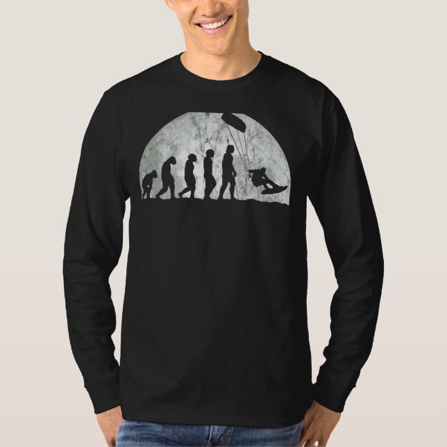 Kitesurfer Evolution Evolution von Man Water Kiteb T-Shirt (Vorderseite)