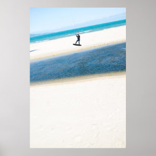Kitesurfer fördert Luft Poster