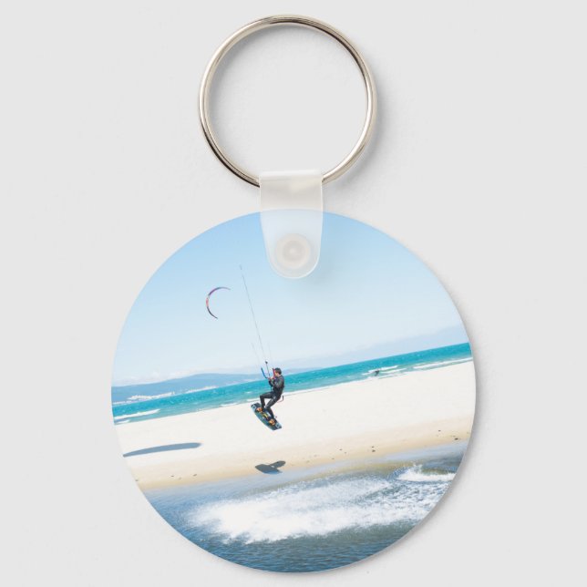 Kitesurfer fördert Luft Schlüsselanhänger (Vorderseite)