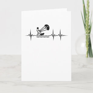 Kitesurfer Heartbeat Kitesurfing Pulse Kiting Karte