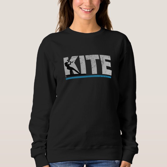 Kitesurfer Kitesurfing Surfing Retro Geschenk Sweatshirt (Vorderseite)
