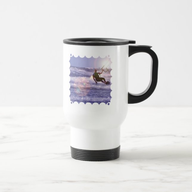 Kitesurfer Plastikreise-Tasse Reisebecher (Rechts)