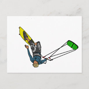 Kitesurfer Postkarte