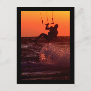 Kitesurfer Postkarte