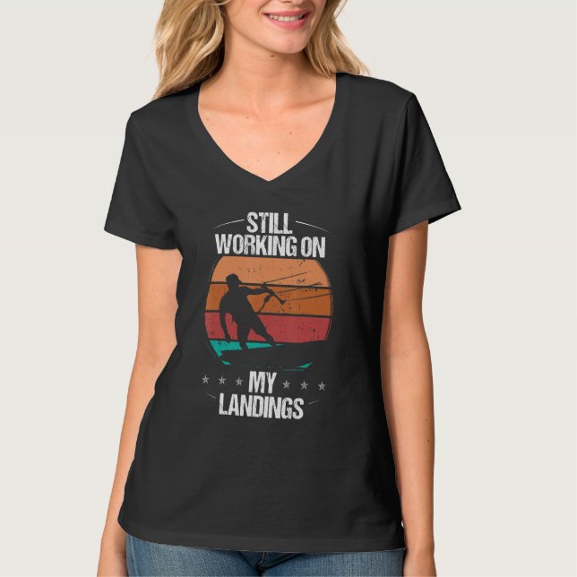 Kitesurfer Working on my Landings Kiteboarder Vint T-Shirt (Vorderseite)